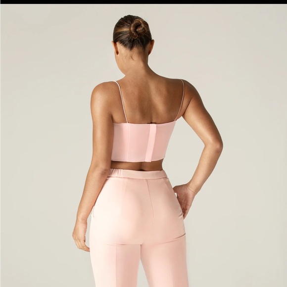 Alieva Carla Structure Crop Top Soft Pink Size Small - Picture 3 of 10